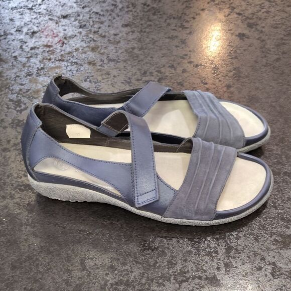 Naot Shoes - Naot Blue and Gray Sporty Sandals with Elastic Straps